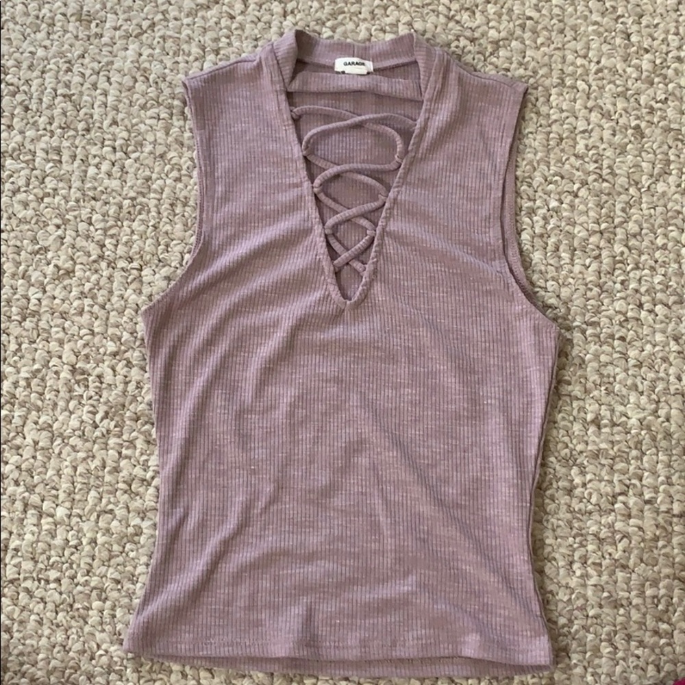 Garage Lace Up Tank Top